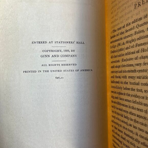 1909 The Tragedy of Hamlet. The New Hudson Shakespeare. Introduction and Notes - Picture 4 of 12